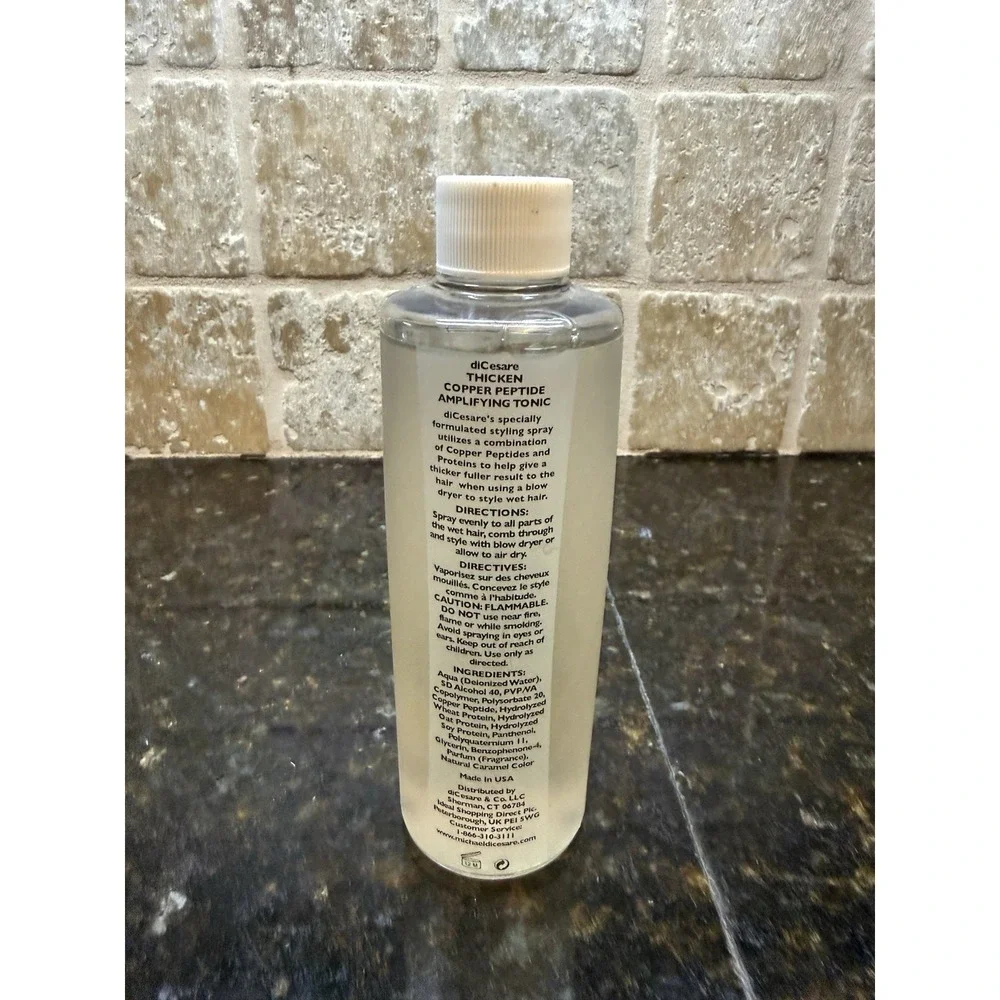 DiCesare Copper Peptide Amplifying Tonic, Hair Thickening Styling Spray, New